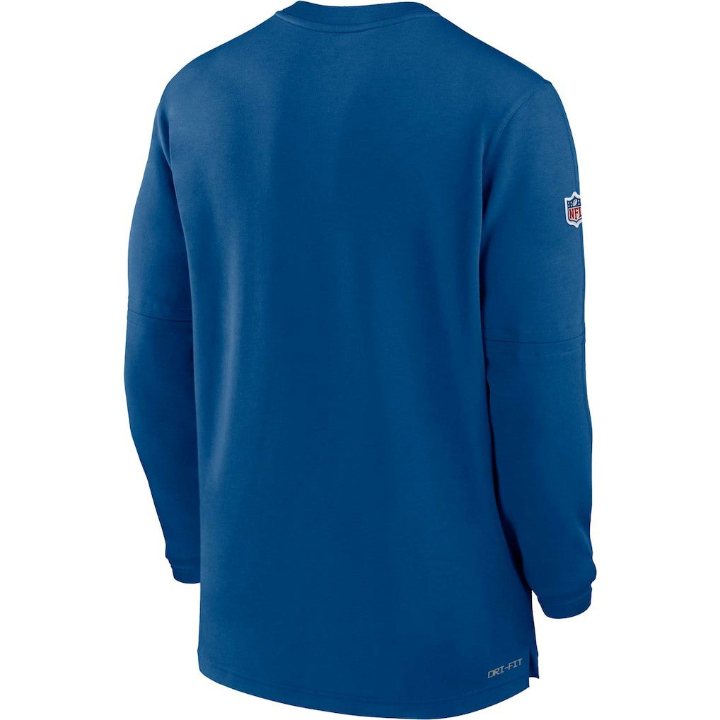 2023 Sideline Performance Long Sleeve Tri-Blend Quarter-Zip Top - Indianapolis Colts