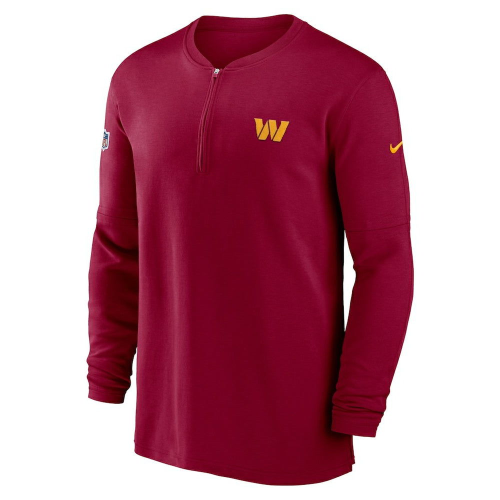 2023 Sideline Performance Long Sleeve Tri-Blend Quarter-Zip Top - Washington Commanders