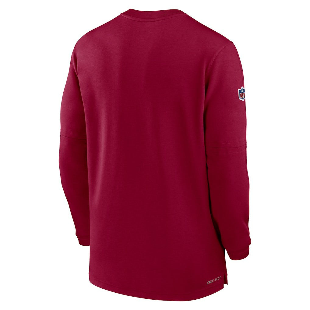 2023 Sideline Performance Long Sleeve Tri-Blend Quarter-Zip Top - Washington Commanders