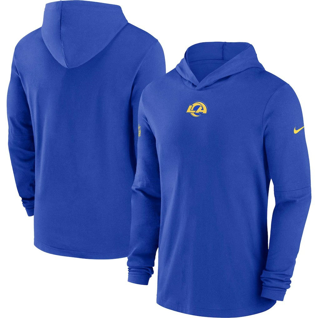 Sideline Performance Long Sleeve Hoodie T-Shirt - Los Angeles Rams
