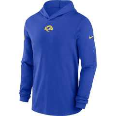 Sideline Performance Long Sleeve Hoodie T-Shirt - Los Angeles Rams