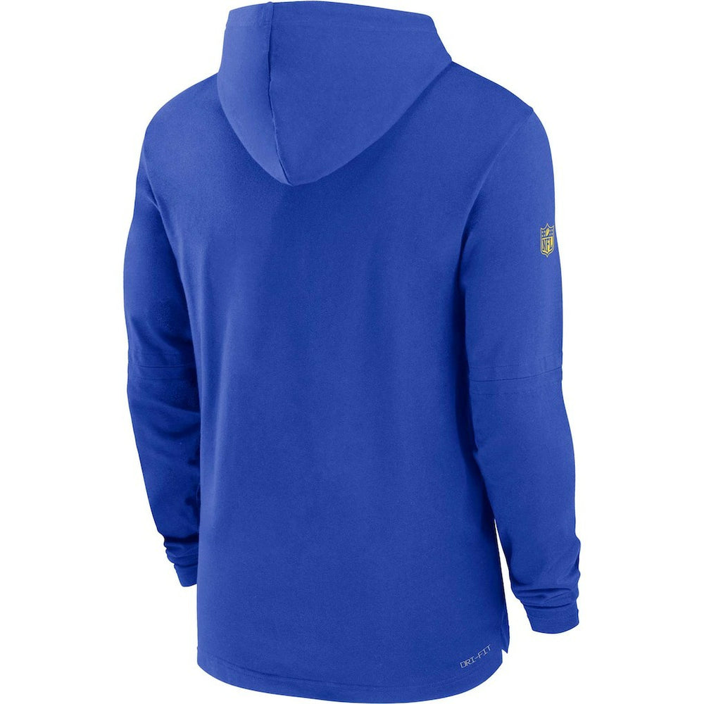 Sideline Performance Long Sleeve Hoodie T-Shirt - Los Angeles Rams