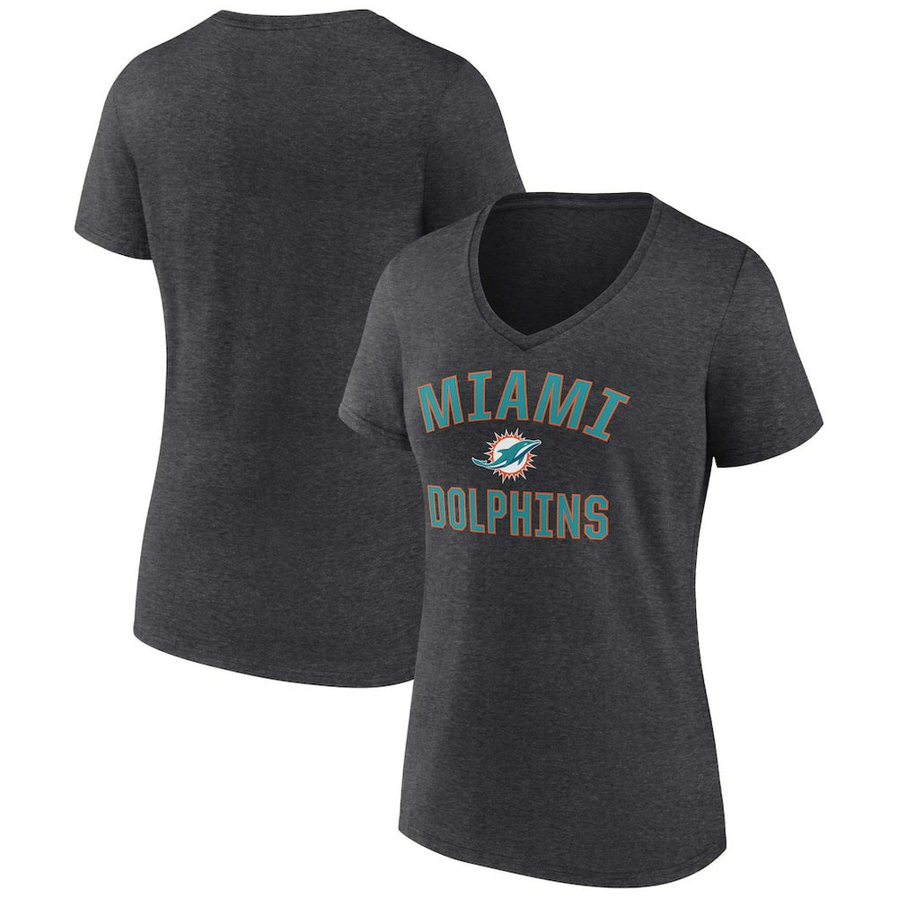 Women's Victory Arch Team V-Neck T-Shirt - Miami Dolphins