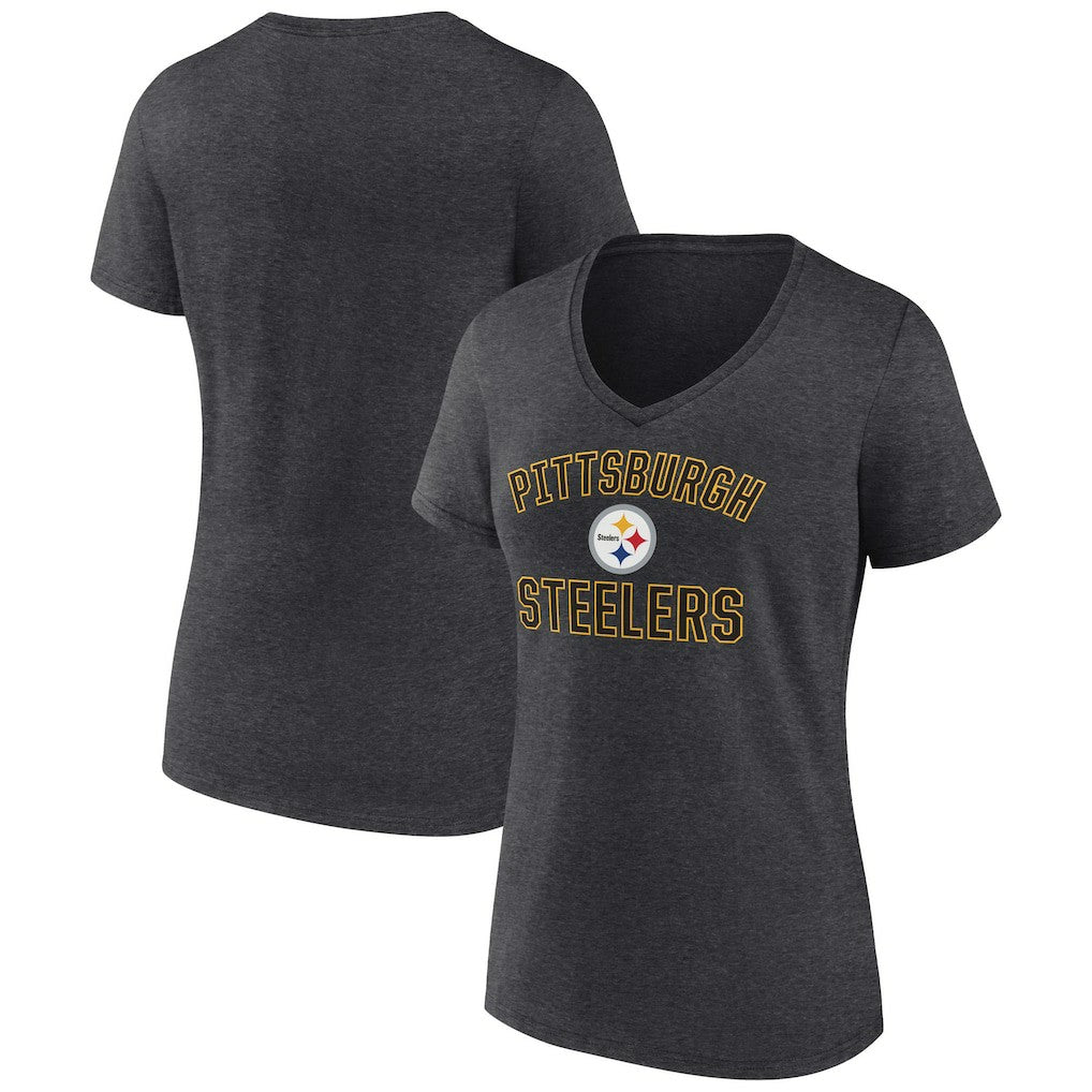 Women's Victory Arch Team V-Neck T-Shirt - Pittsburgh Steelers