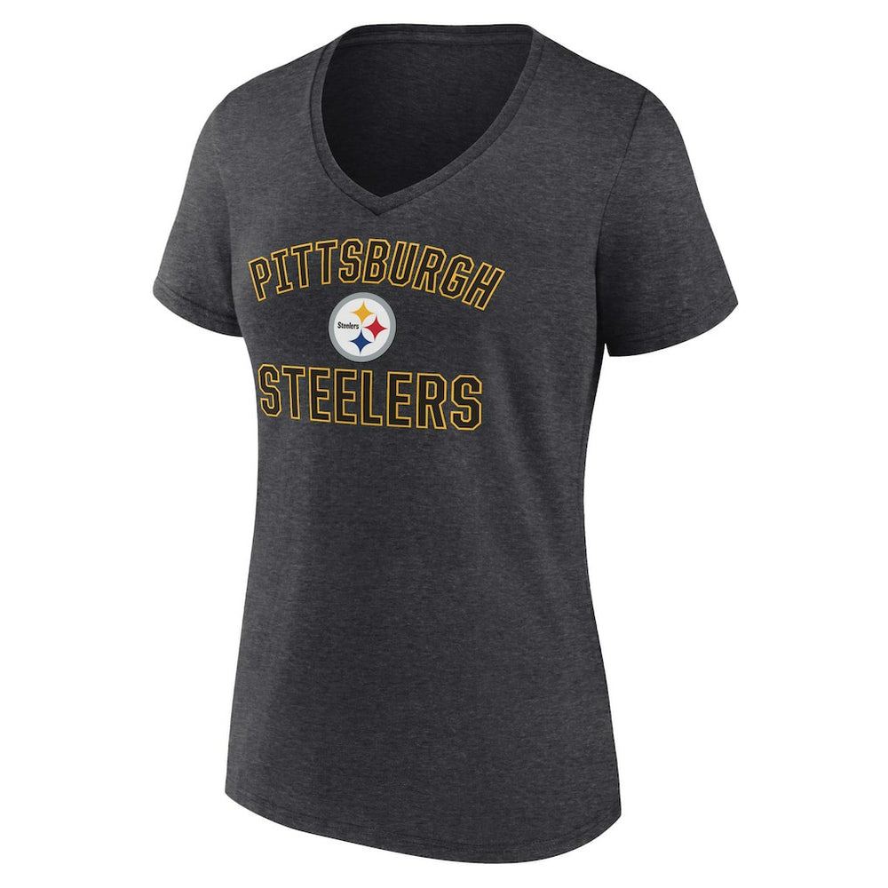 Women's Victory Arch Team V-Neck T-Shirt - Pittsburgh Steelers