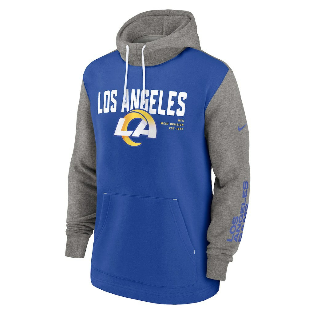 Fashion Color Block Pullover Hoodie - Los Angeles Rams