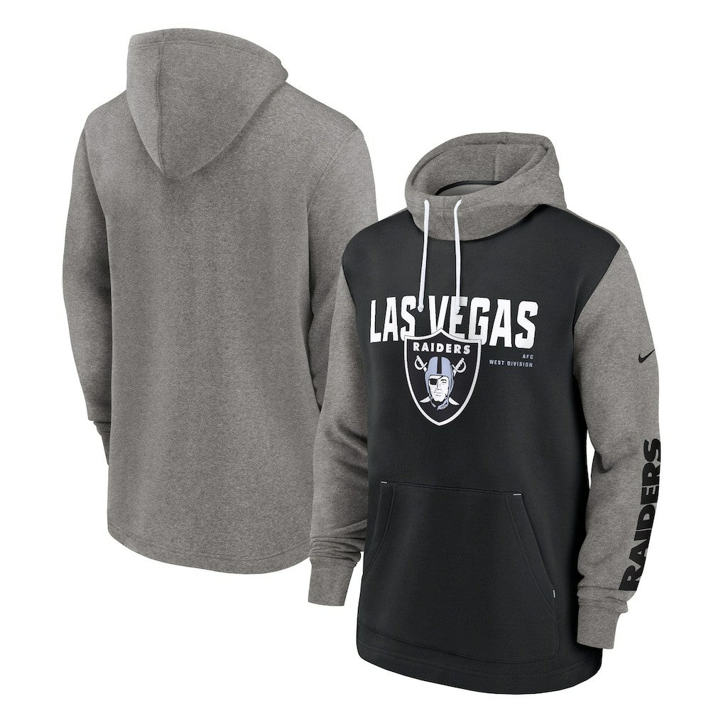 Fashion Color Block Pullover Hoodie - Las Vegas Raiders