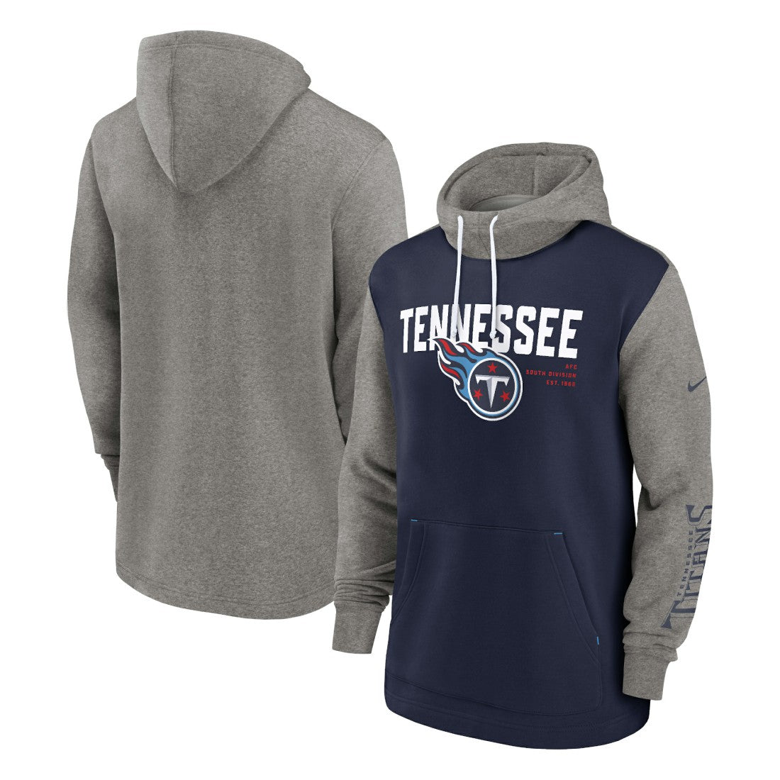 Fashion Color Block Pullover Hoodie - Tennessee Titans