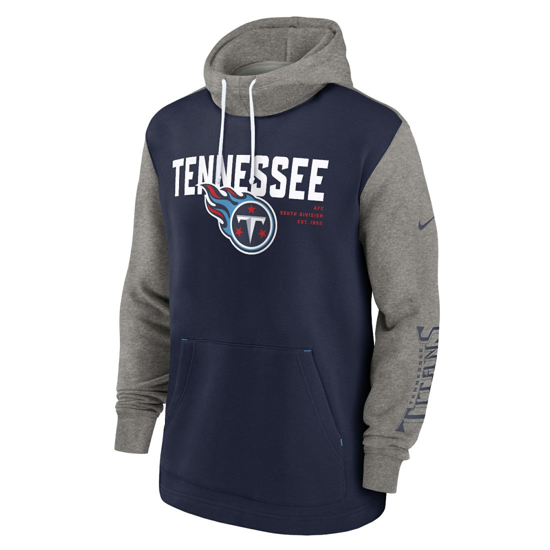 Fashion Color Block Pullover Hoodie - Tennessee Titans