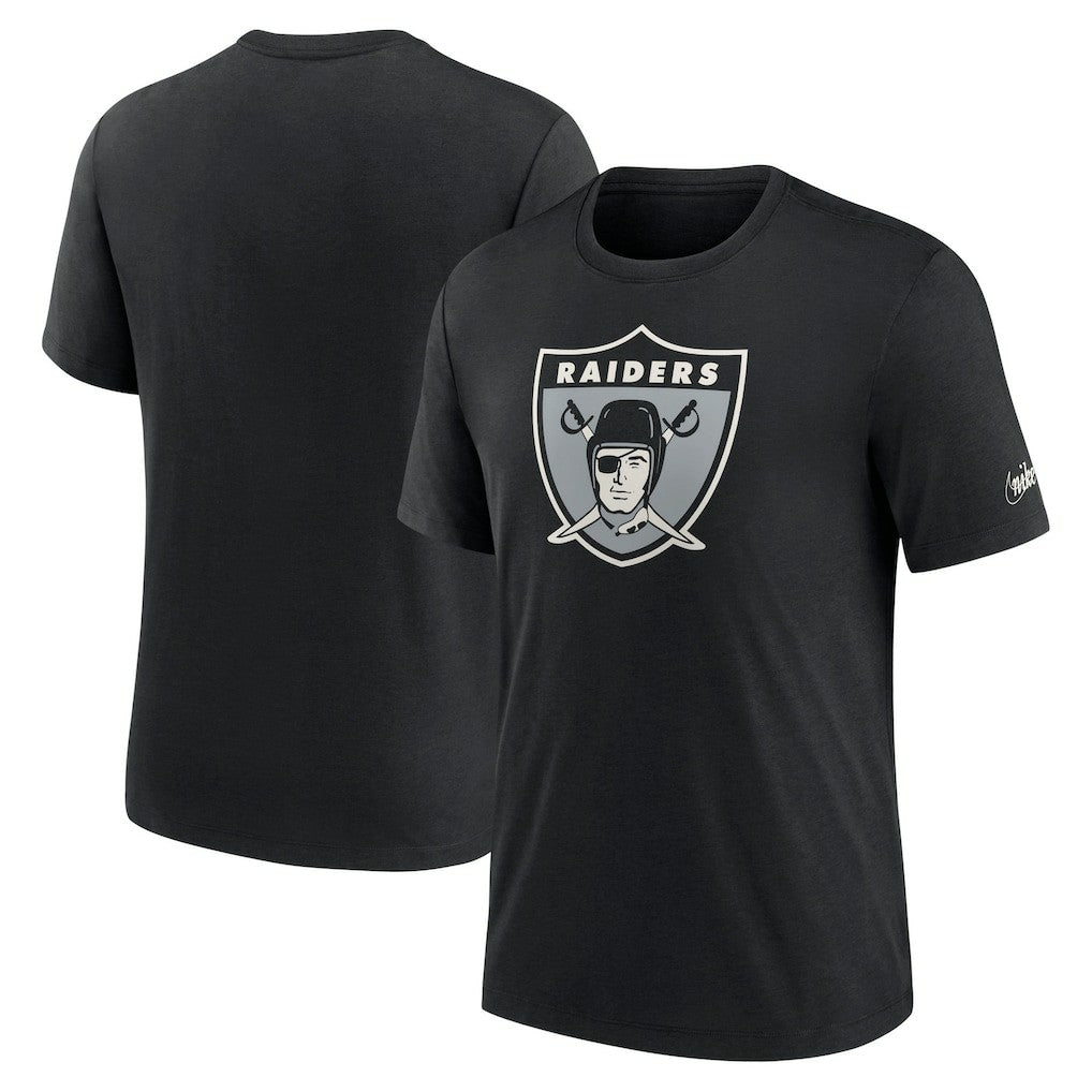 Rewind Logo Tri-Blend T-Shirt - Las Vegas Raiders