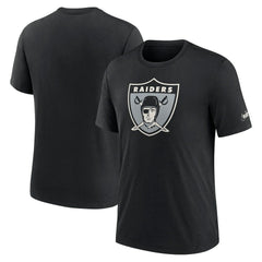 Rewind Logo Tri-Blend T-Shirt - Las Vegas Raiders