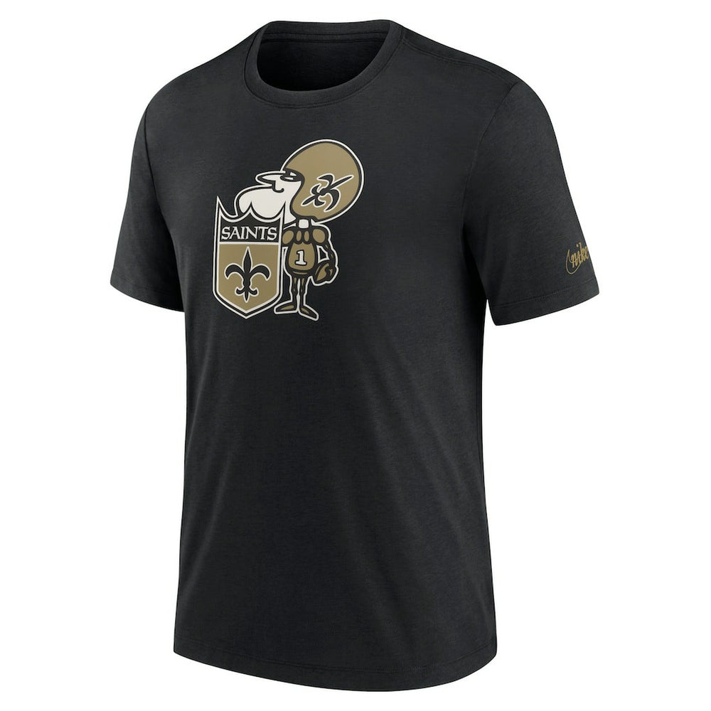 Rewind Logo Tri-Blend T-Shirt - New Orleans Saints