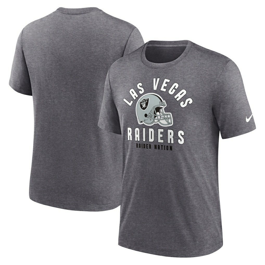 Helmet Tri-Blend T-Shirt - Las Vegas Raiders