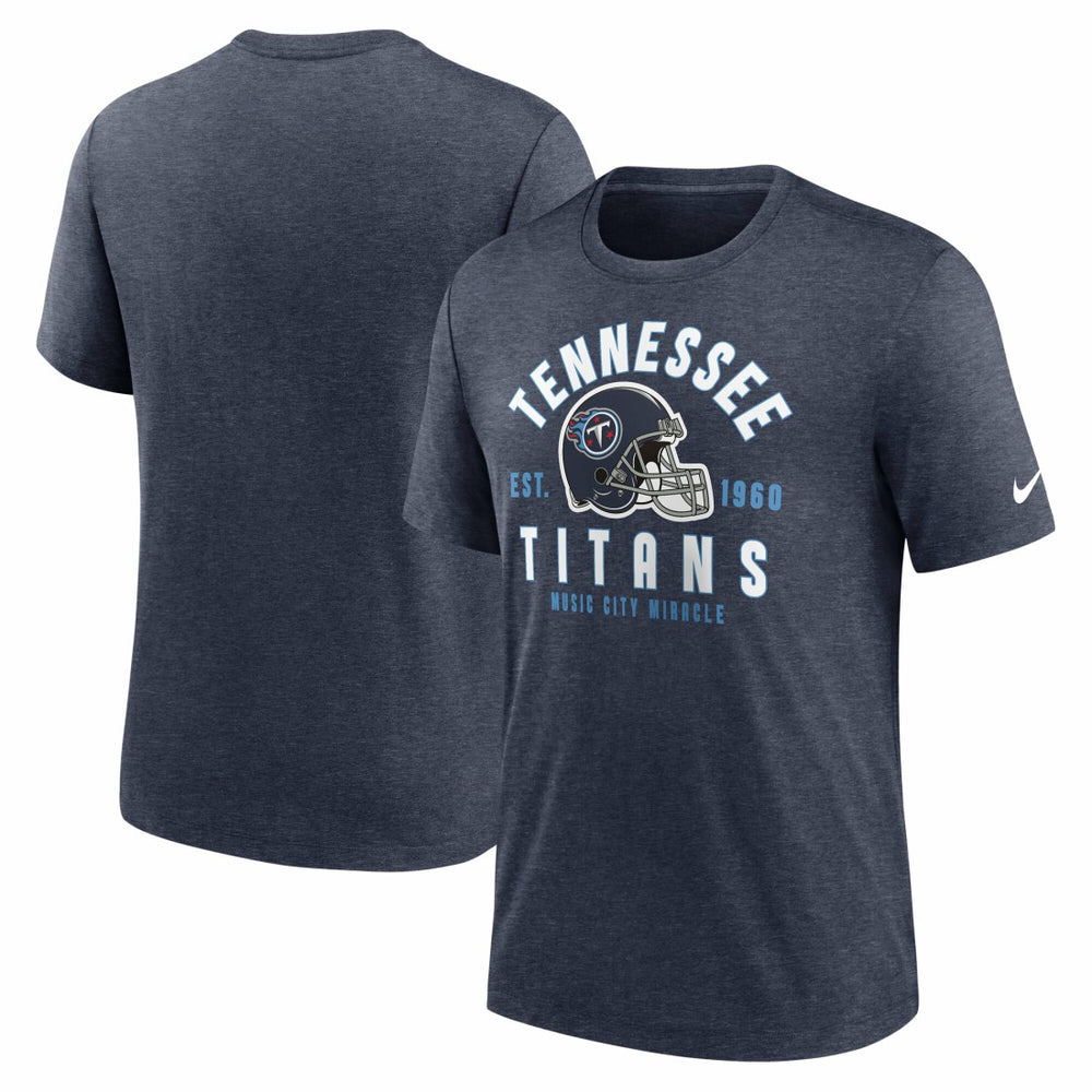 Helmet Tri-Blend T-Shirt - Tennessee Titans