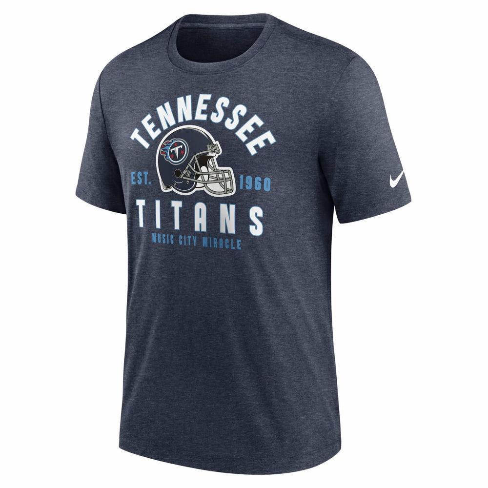 Helmet Tri-Blend T-Shirt - Tennessee Titans