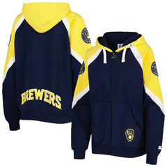 MLB Milwaukee Brewers Starter Women's Hail Mary Full-Zip Hoodie