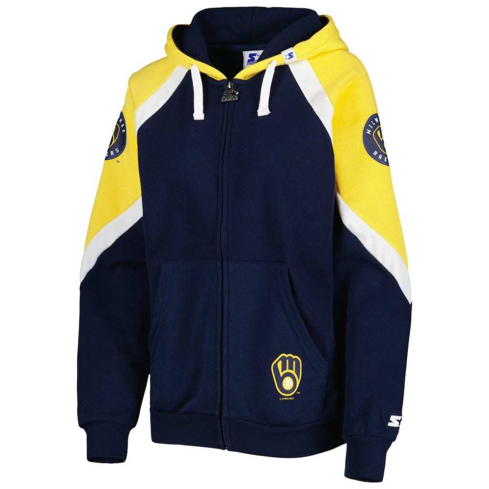 MLB Milwaukee Brewers Starter Women's Hail Mary Full-Zip Hoodie