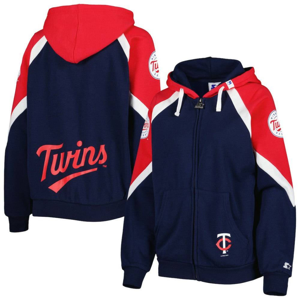 MLB Minnesota Twins Starter Women's Hail Mary Full-Zip Hoodie