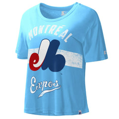MLB Montreal Expos Starter Cooperstown Collection Women's Record Setter Crop Top