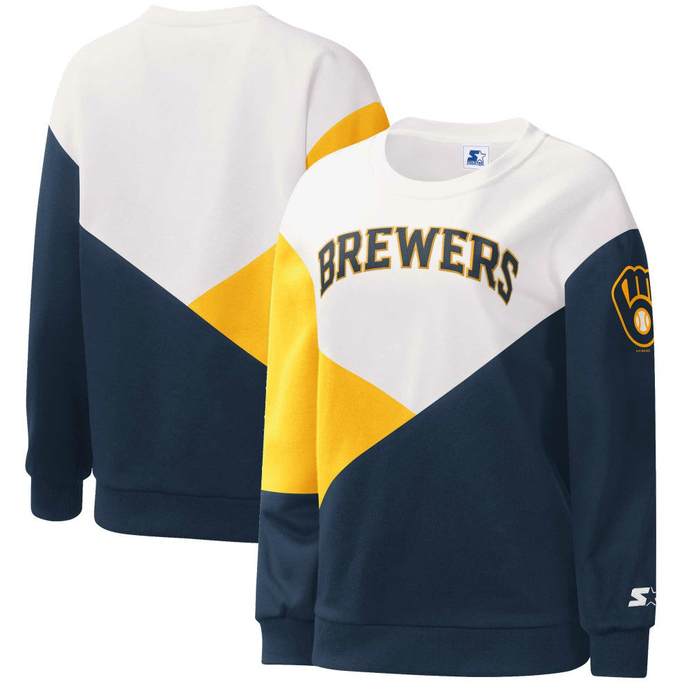 MLB Milwaukee Brewers Starter Women's Shutout Pullover Sweatshirt