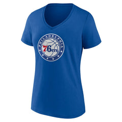 NBA Philadelphia 76ers Women's Alternate Logo V-Neck T-Shirt