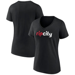 NBA Portland Trail Blazers Women's Alternate Logo V-Neck T-Shirt