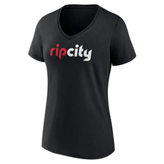 NBA Portland Trail Blazers Women's Alternate Logo V-Neck T-Shirt