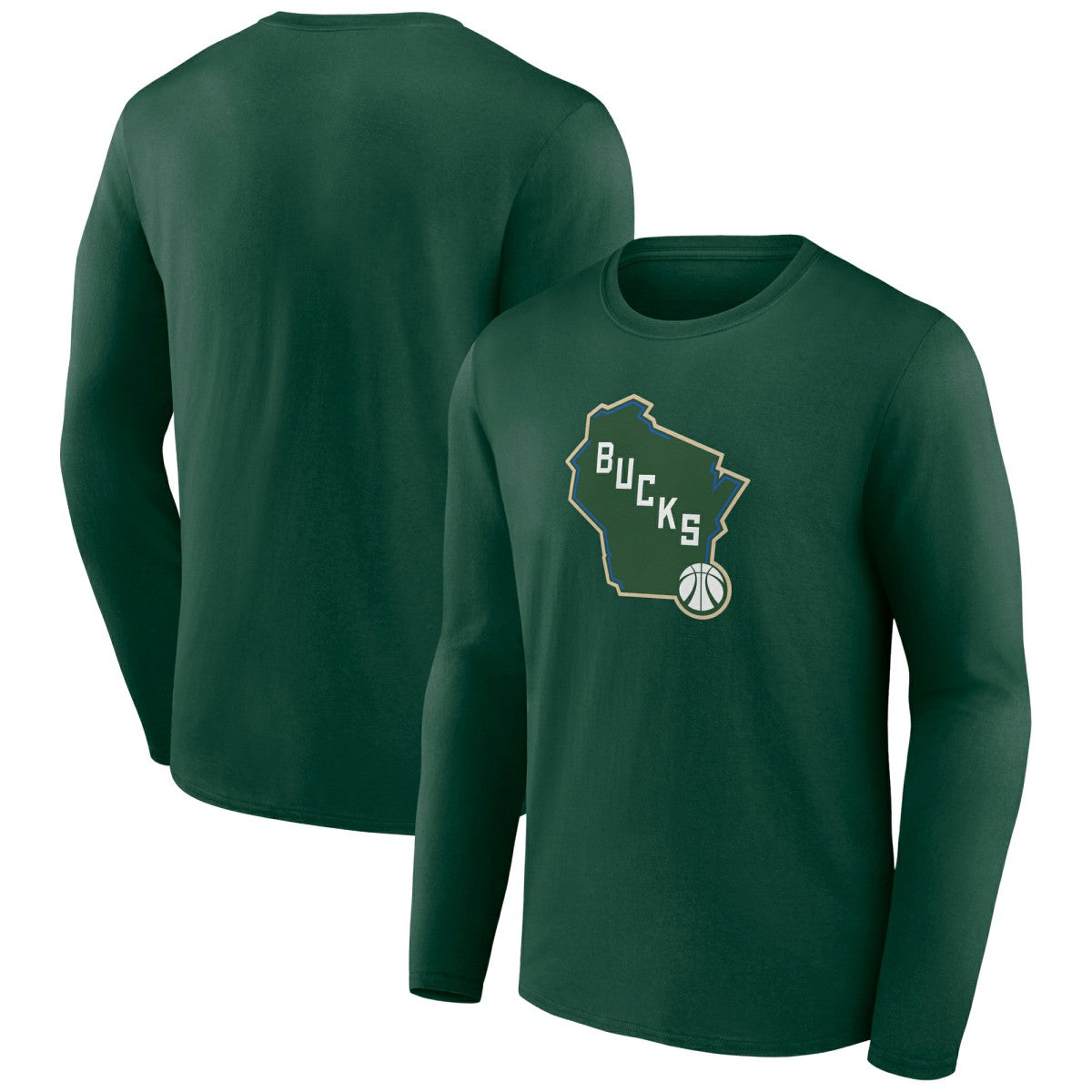 NBA Milwaukee Bucks Alternate Logo Long Sleeve T-Shirt