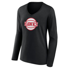 NBA Atlanta Hawks Women's Alternate Logo V-Neck Long Sleeve T-Shirt