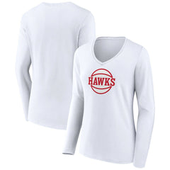NBA Atlanta Hawks Women's Alternate Logo V-Neck Long Sleeve T-Shirt