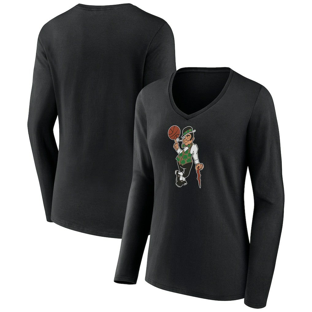 NBA Boston Celtics Women's Alternate Logo V-Neck Long Sleeve T-Shirt