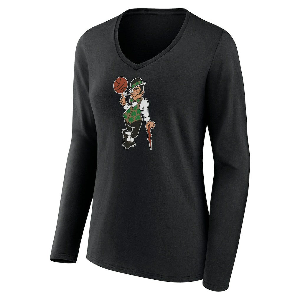 NBA Boston Celtics Women's Alternate Logo V-Neck Long Sleeve T-Shirt