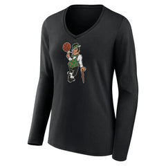 NBA Boston Celtics Women's Alternate Logo V-Neck Long Sleeve T-Shirt