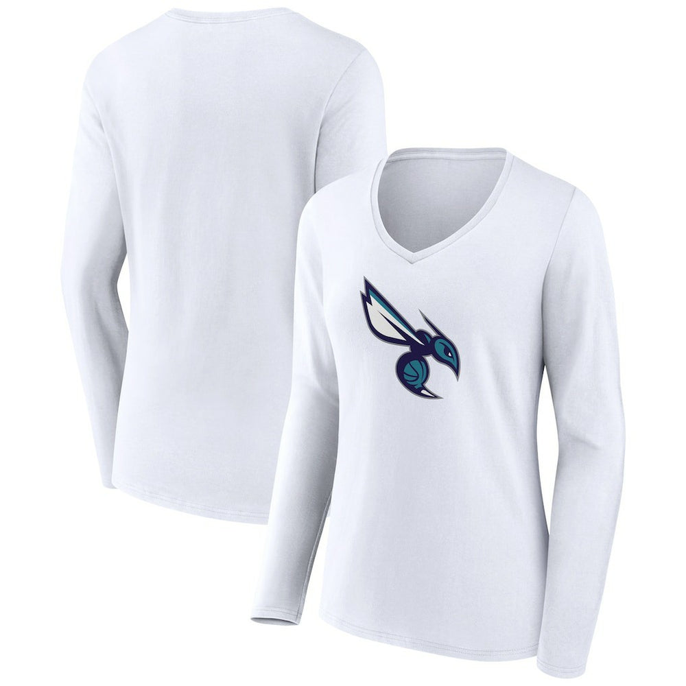 NBA Charlotte Hornets Women's Alternate Logo V-Neck Long Sleeve T-Shirt