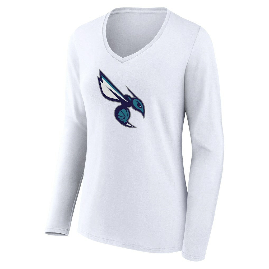 NBA Charlotte Hornets Women's Alternate Logo V-Neck Long Sleeve T-Shirt