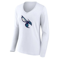 NBA Charlotte Hornets Women's Alternate Logo V-Neck Long Sleeve T-Shirt