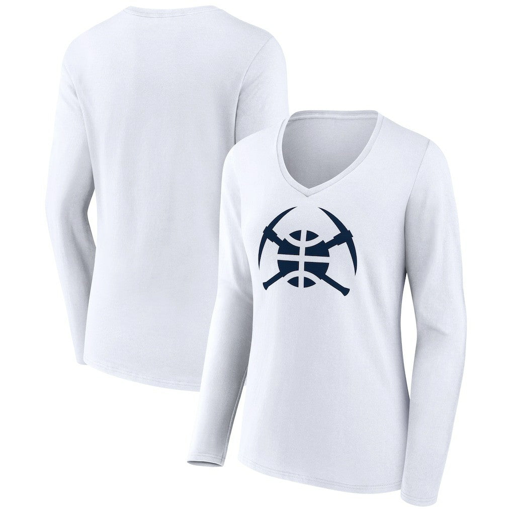 NBA Denver Nuggets Women's Alternate Logo V-Neck Long Sleeve T-Shirt sale