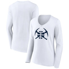 NBA Denver Nuggets Women's Alternate Logo V-Neck Long Sleeve T-Shirt sale