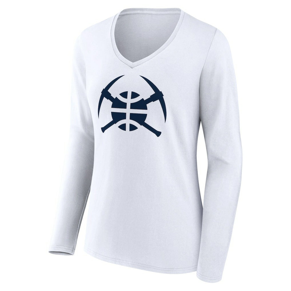 NBA Denver Nuggets Women's Alternate Logo V-Neck Long Sleeve T-Shirt sale