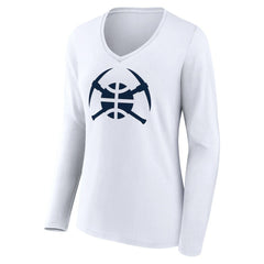 NBA Denver Nuggets Women's Alternate Logo V-Neck Long Sleeve T-Shirt sale