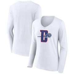 NBA Detroit Pistons Women's Alternate Logo V-Neck Long Sleeve T-Shirt sale