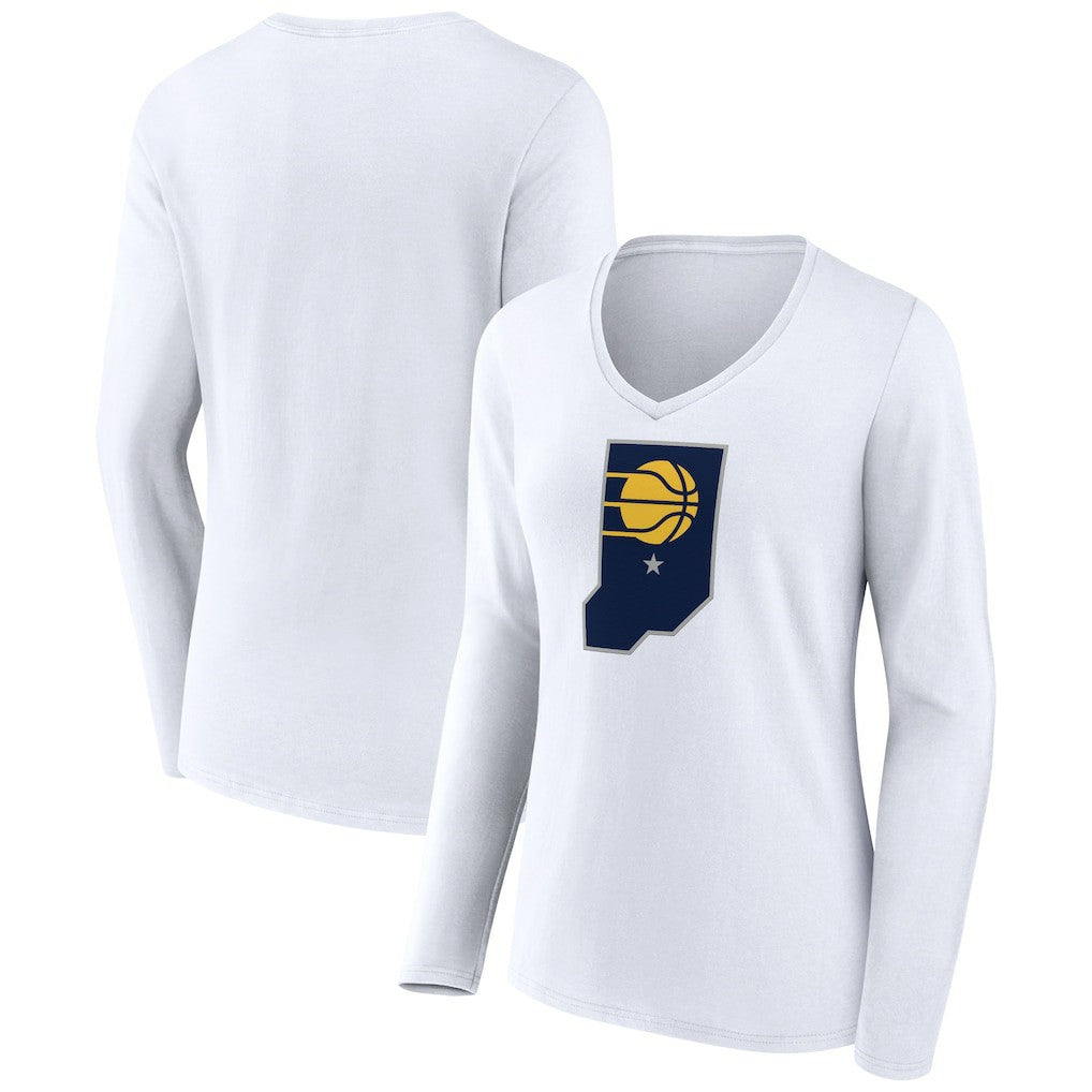 NBA Indiana Pacers Women's Alternate Logo V-Neck Long Sleeve T-Shirt