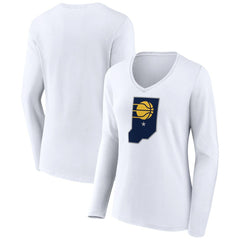 NBA Indiana Pacers Women's Alternate Logo V-Neck Long Sleeve T-Shirt