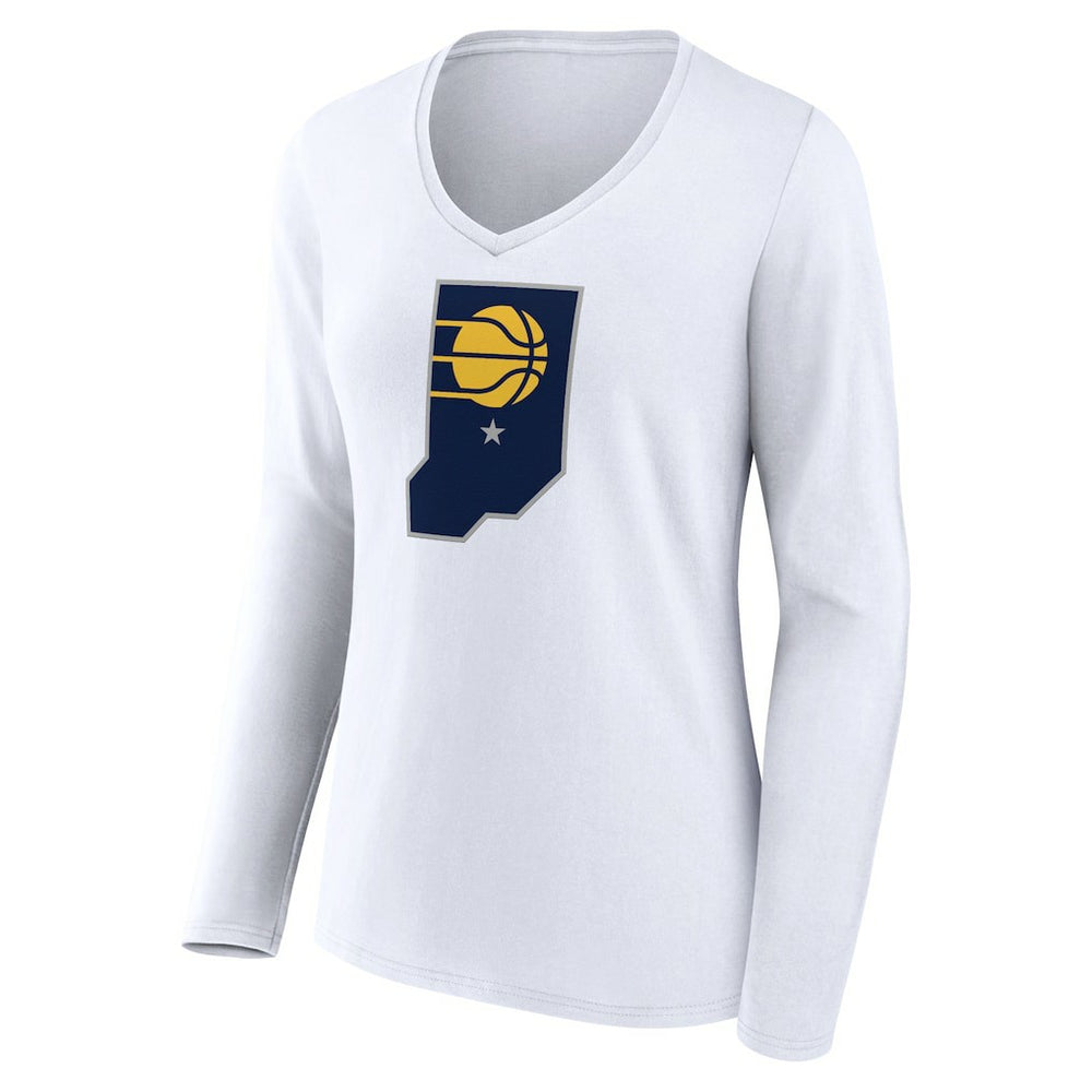 NBA Indiana Pacers Women's Alternate Logo V-Neck Long Sleeve T-Shirt