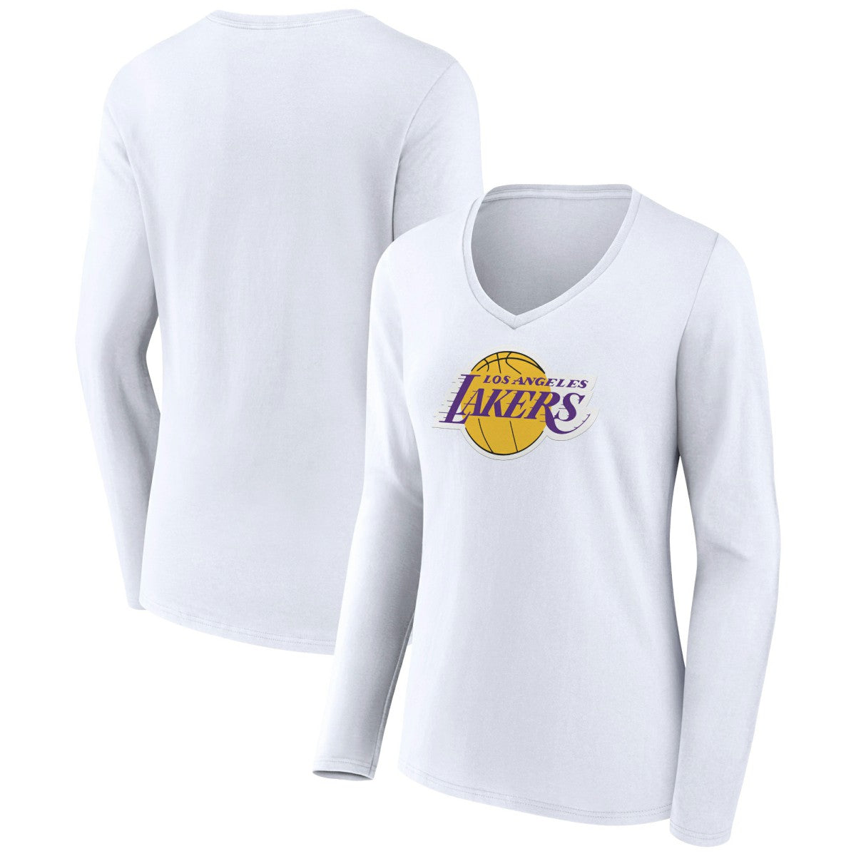 NBA Los Angeles Lakers Women's Alternate Logo V-Neck Long Sleeve T-Shirt