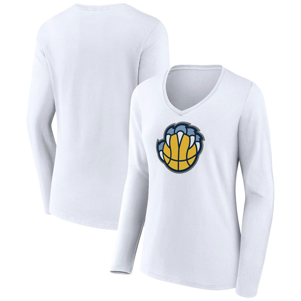 NBA Memphis Grizzlies Women's Alternate Logo V-Neck Long Sleeve T-Shirt
