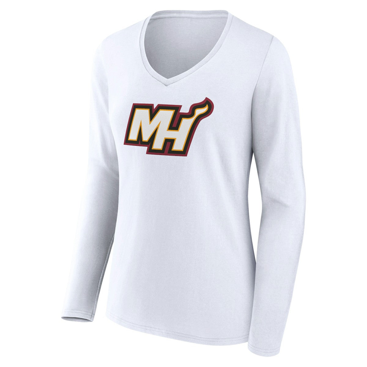 NBA Miami Heat Women's Alternate Logo V-Neck Long Sleeve T-Shirt