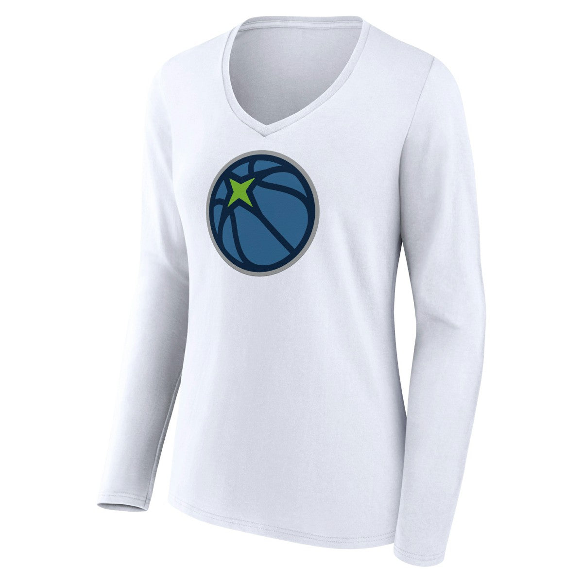 NBA Minnesota Timberwolves Women's Alternate Logo V-Neck Long Sleeve T-Shirt