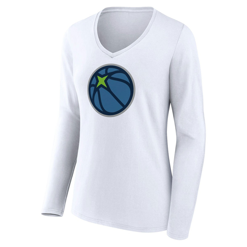 NBA Minnesota Timberwolves Women's Alternate Logo V-Neck Long Sleeve T-Shirt
