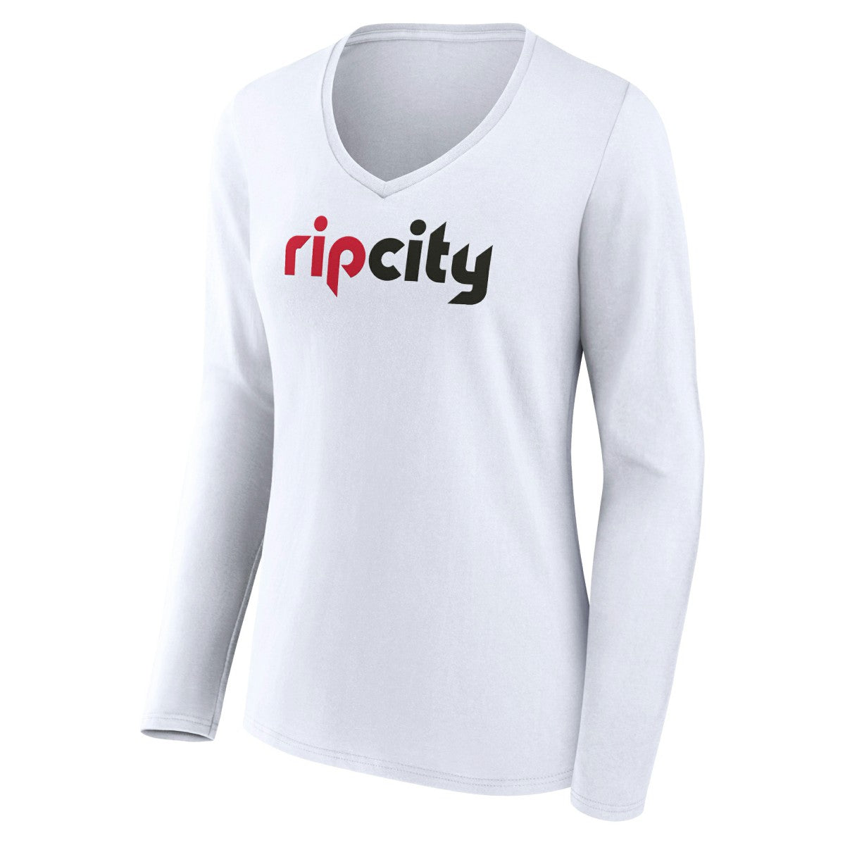 NBA Portland Trail Blazers Women's Alternate Logo V-Neck Long Sleeve T-Shirt